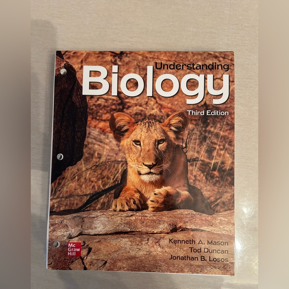 Understanding Biology Third Edition Textbook - Brown/Tan Lion Cover